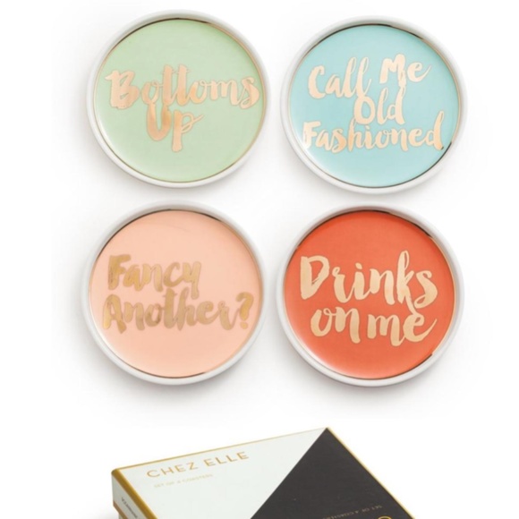 NEW ROSANNA CHEZ ELLE COASTERS SET OF 4 - Picture 1 of 3